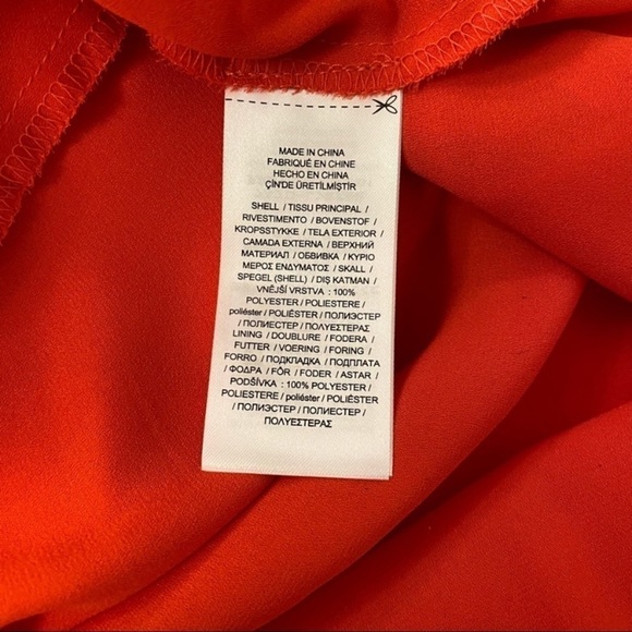 Lauren Ralph Lauren Crinkled Georgette Gown in Hyannis Port Orange Size 16 - Picture 12 of 13
